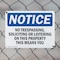 Signmission No Trespassing Soliciting Or Loitering OSHA Notice Sign, Plastic, 10in W x 7in L, 2PK OS-2PACK-NS-P-710-L-15015 - alternate 6
